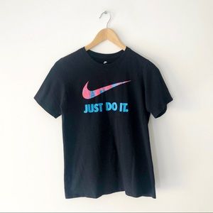 Nike Neon Swoosh Logo Graphic Tee